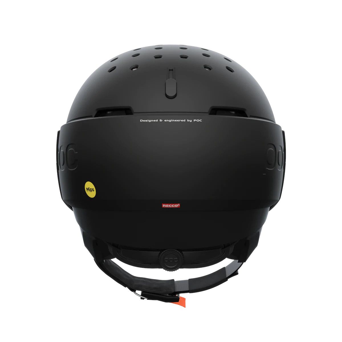POC Levator MIPS casco de esquí con visera, negro uranio mate