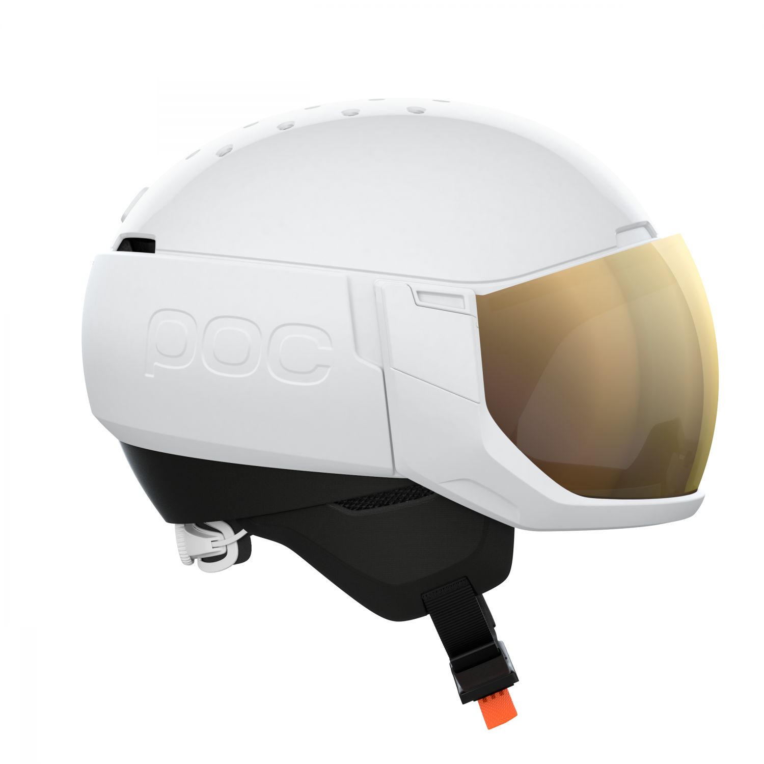 POC Levator MIPS, casque de ski avec visière, hydrogen white
