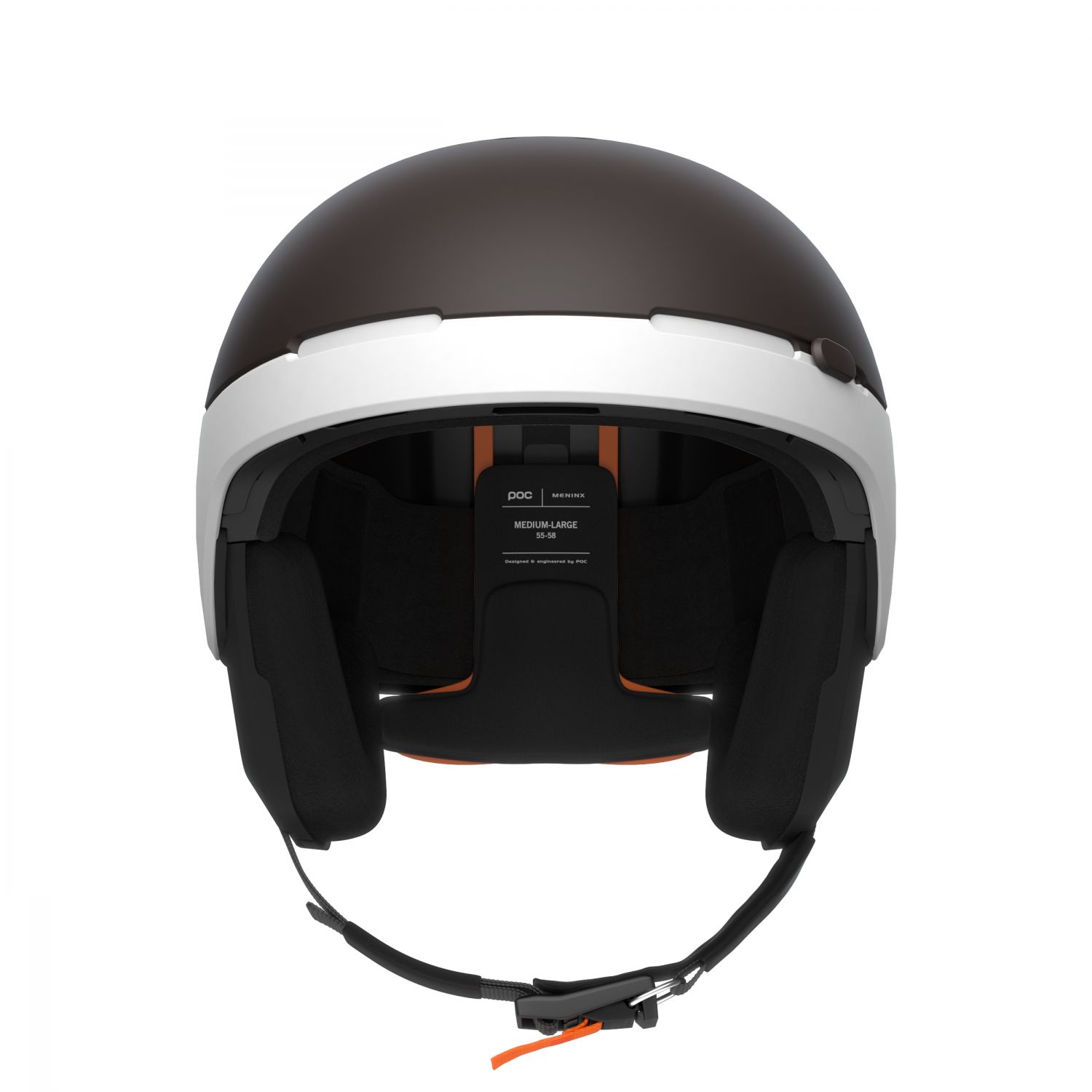 POC Meninx RS MIPS, casque de ski, hydrogen white/axinite brown matt