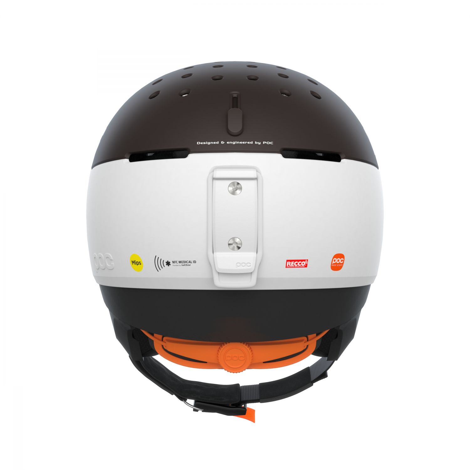 POC Meninx RS MIPS, Skihelm, Hydrogen White/Axinite Brown Matt