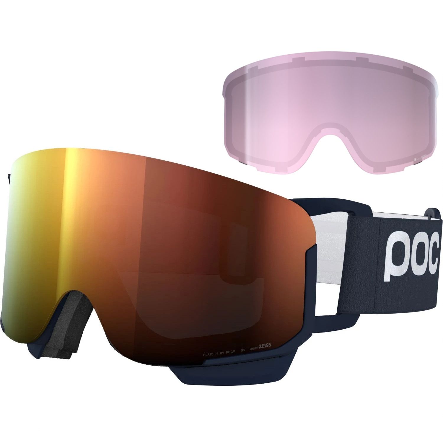 POC Nexal Mid, ski goggles, apatite navy