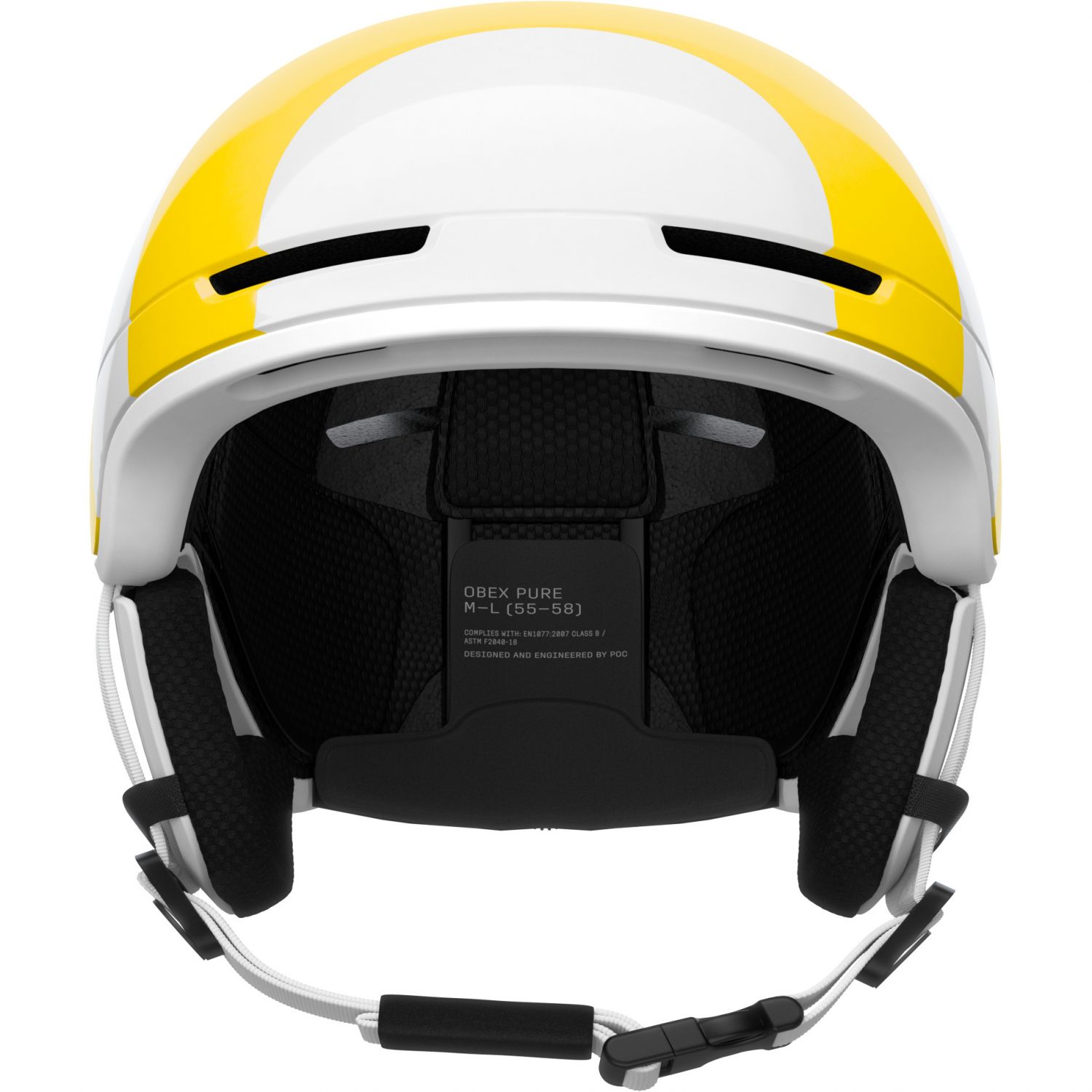 POC Obex Pure, casque de ski, jaune/blanc