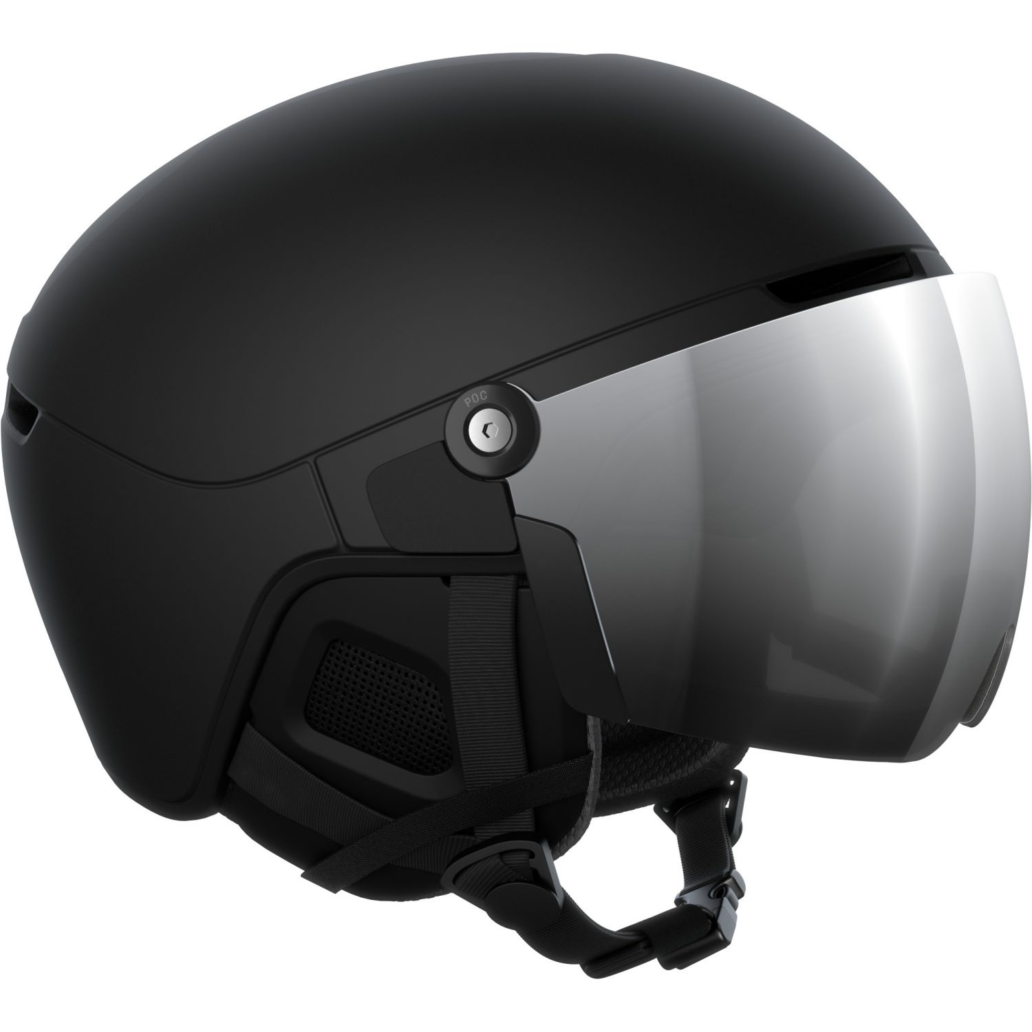 POC Obex Visor, capacete de esqui com viseira, preto urânio mate