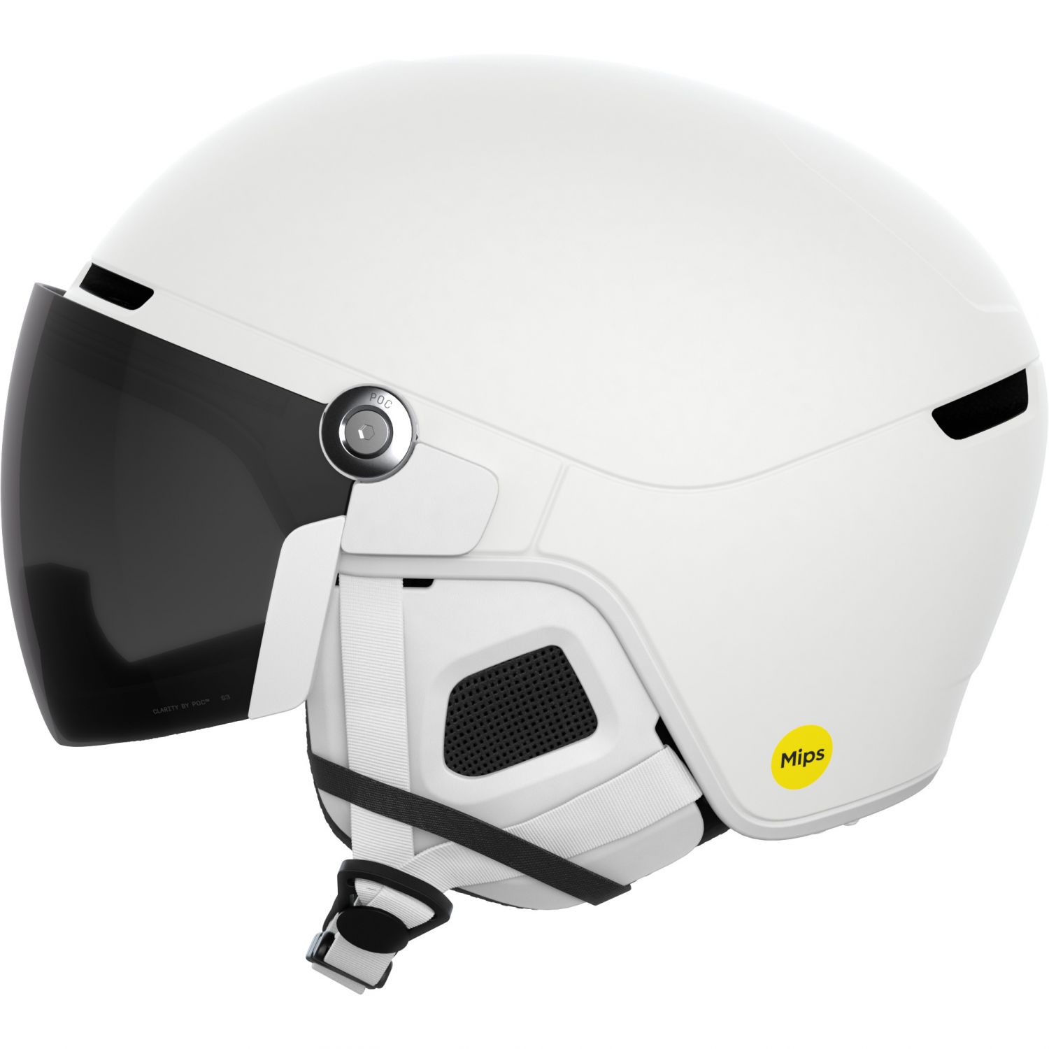 POC Obex Visor, lyžiarska prilba s hľadím, vodíkovo biela