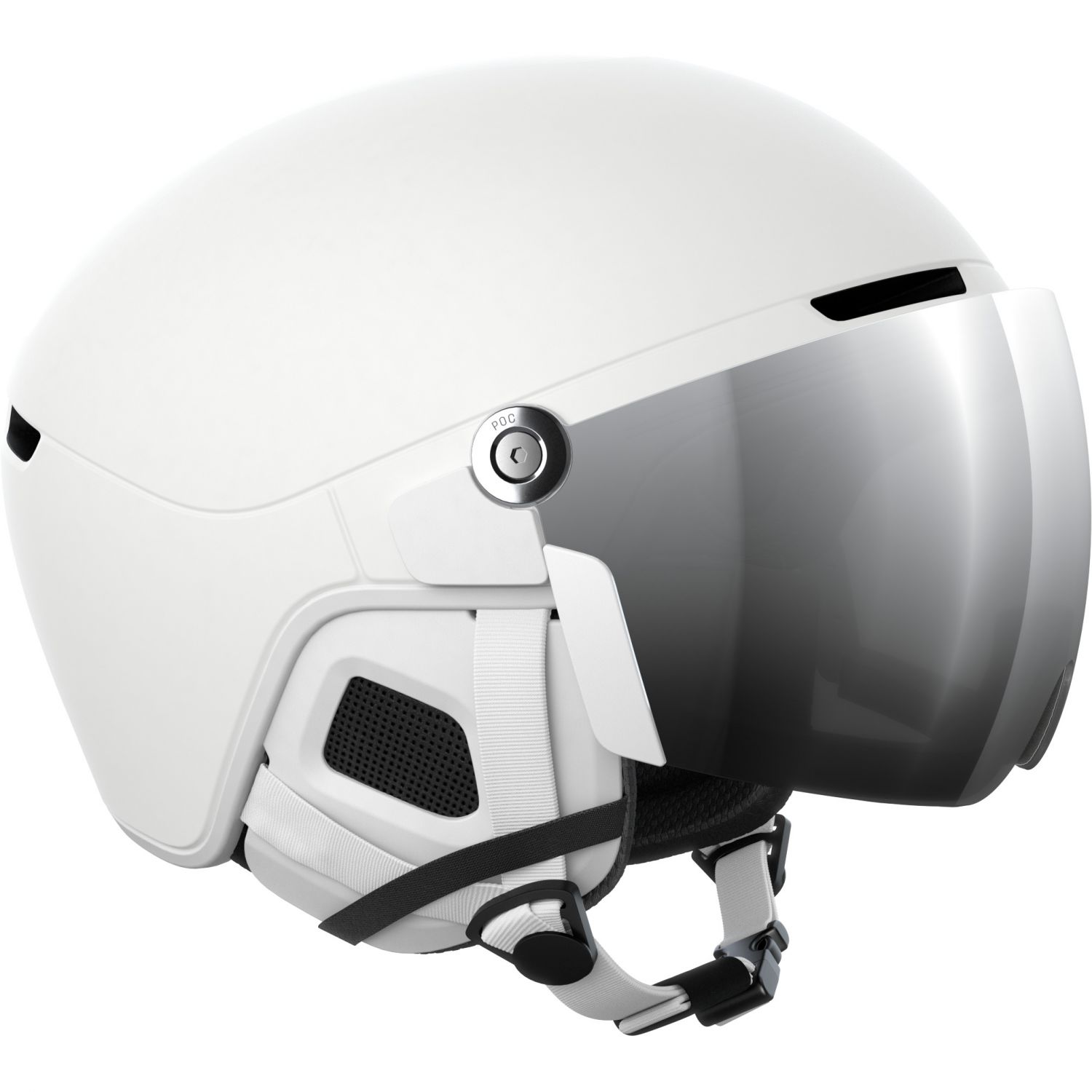 POC Obex Visor, Skidhjälm med Visir, Hydrogen White