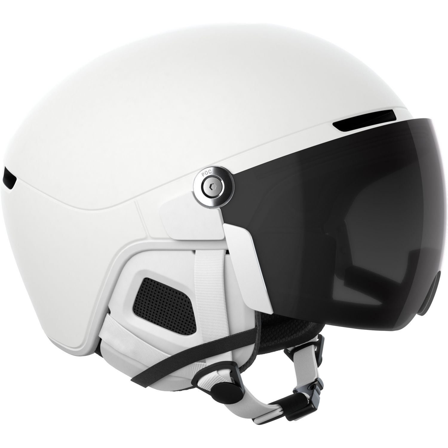 POC Obex Visor, Skidhjälm med Visir, Hydrogen White