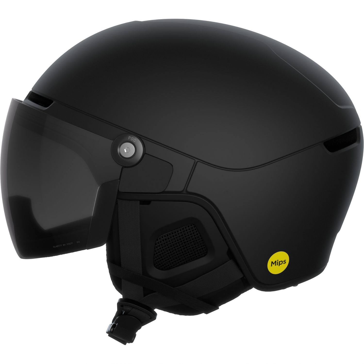 POC Obex Visor, Skidhjälm med Visir, Uranium Black Matt