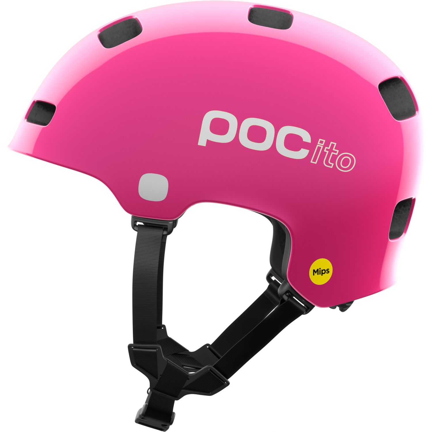POCito Crane MIPS, capacete de bicicleta, júnior, rosa fluorescente