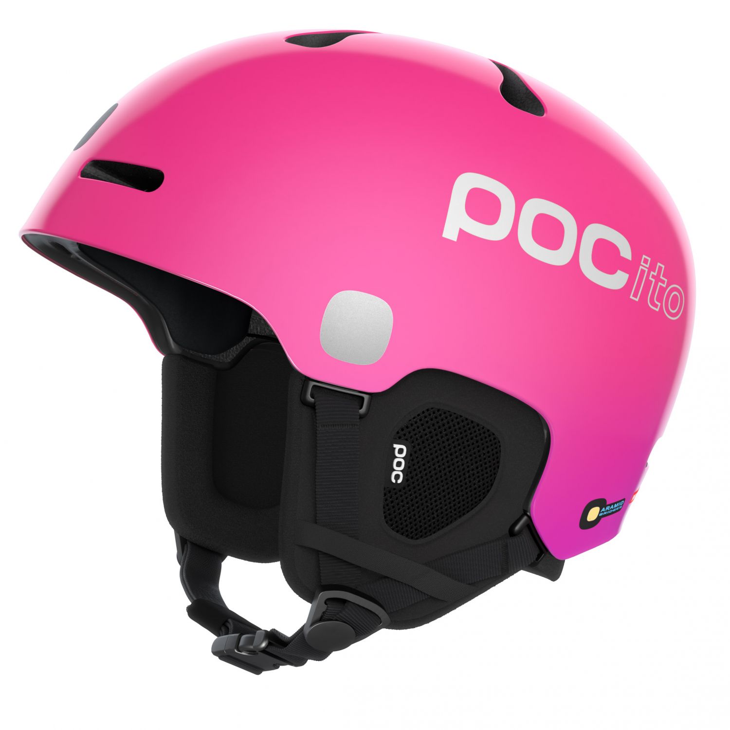 POCito Fornix MIPS, kask narciarski, juniorski, fluorescencyjny różowy