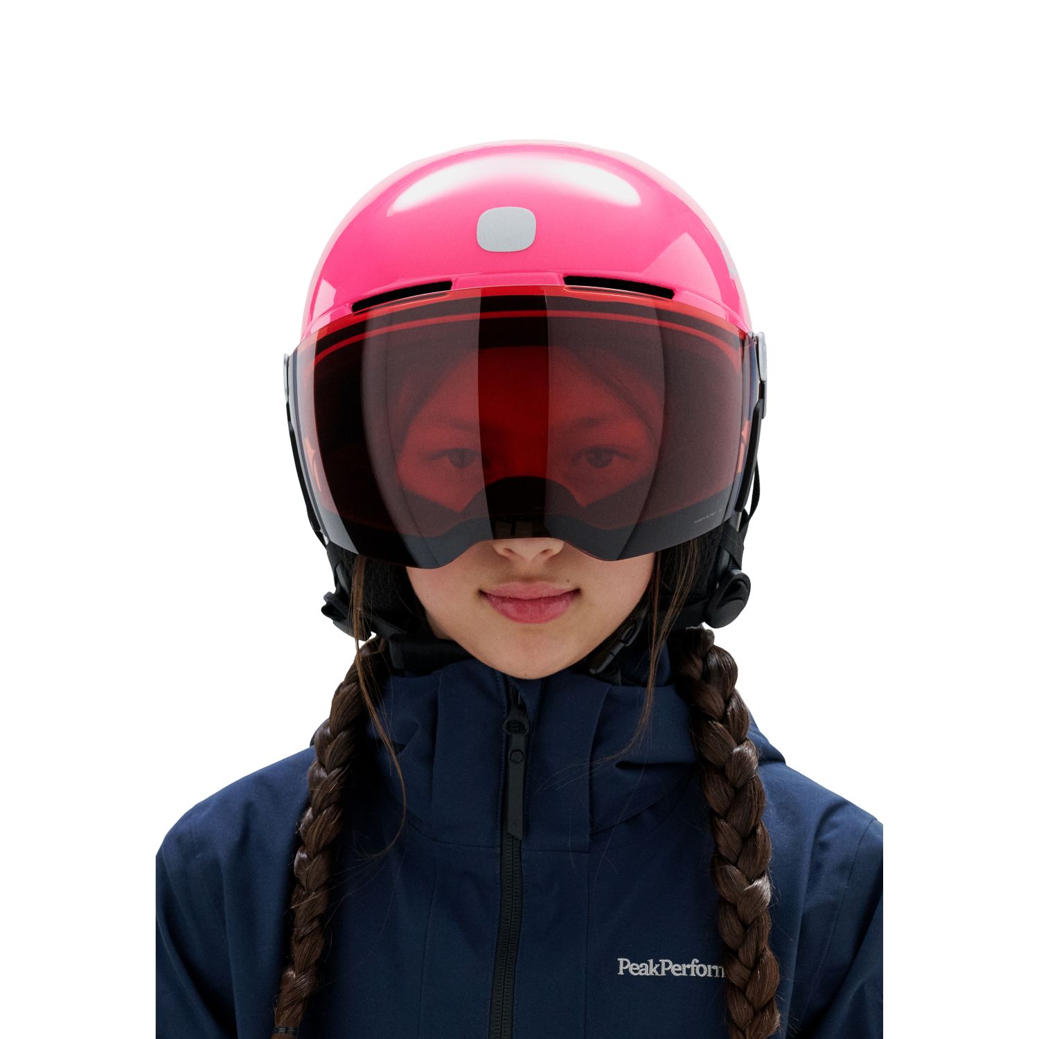 POCito Obex Mips Visor, Skihjelm Med Visir, Junior, Fluorescent Pink