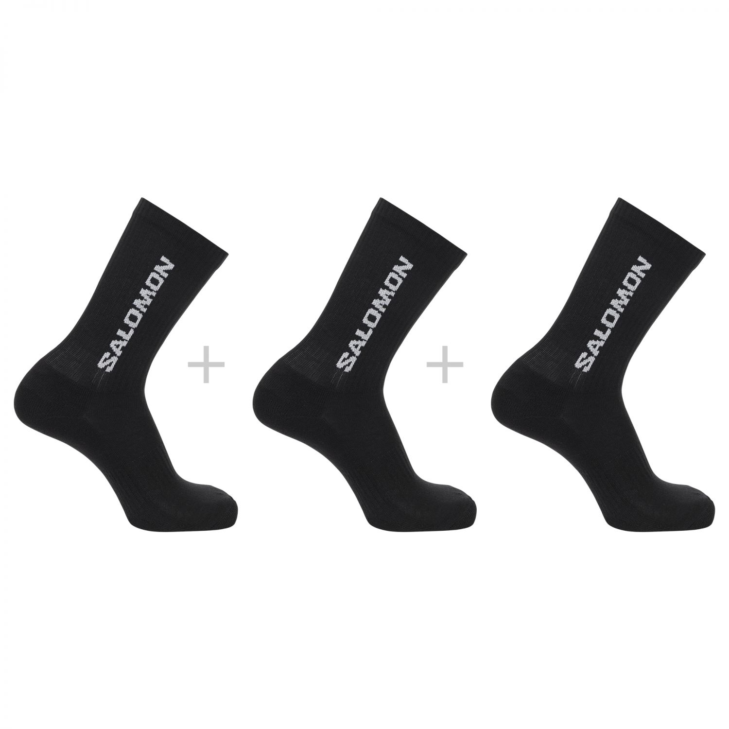 Ponožky Salomon Everyday Crew, 3-pack, čierne