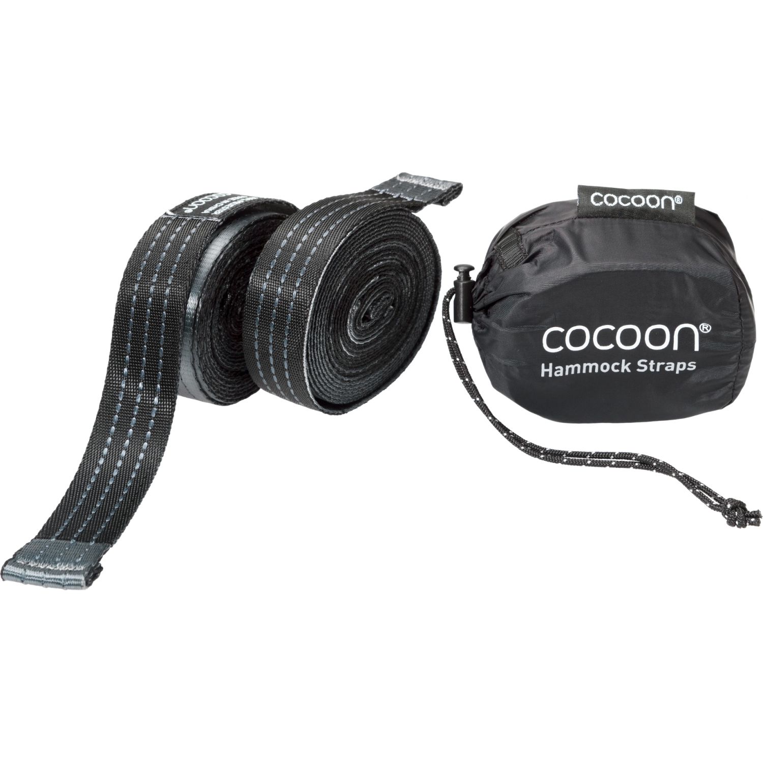Popruhy na hojdaciu sieť Cocoon Hammock Straps,303 cm, popruhy, čierna/sivá