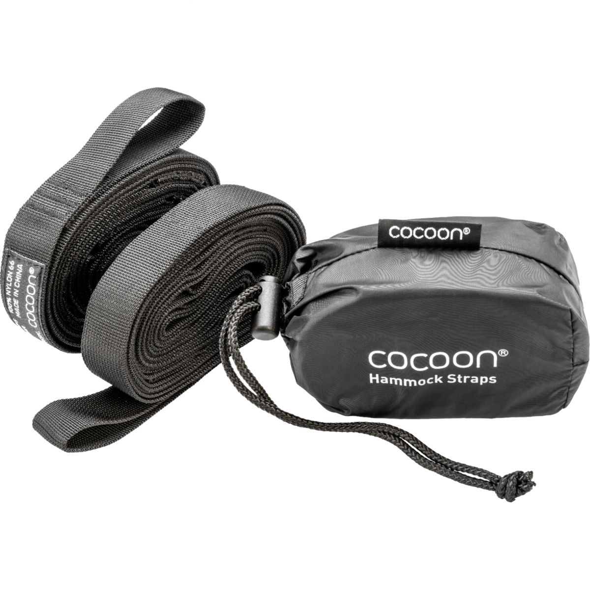 Popruhy na hojdaciu sieť Cocoon Hammock Straps,303 cm, popruhy, čierna/sivá