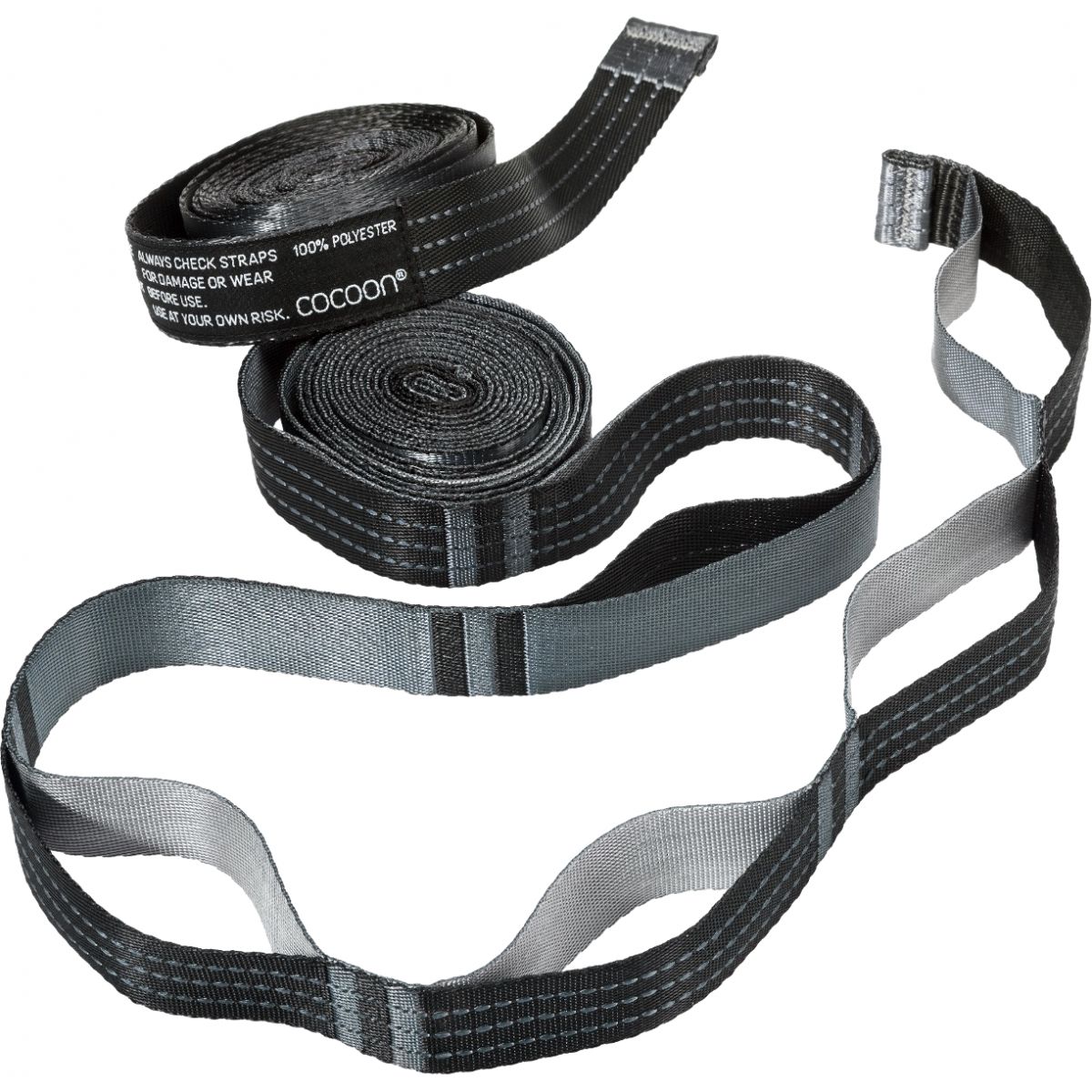 Popruhy na hojdaciu sieť Cocoon Hammock Straps,303 cm, popruhy, čierna/sivá