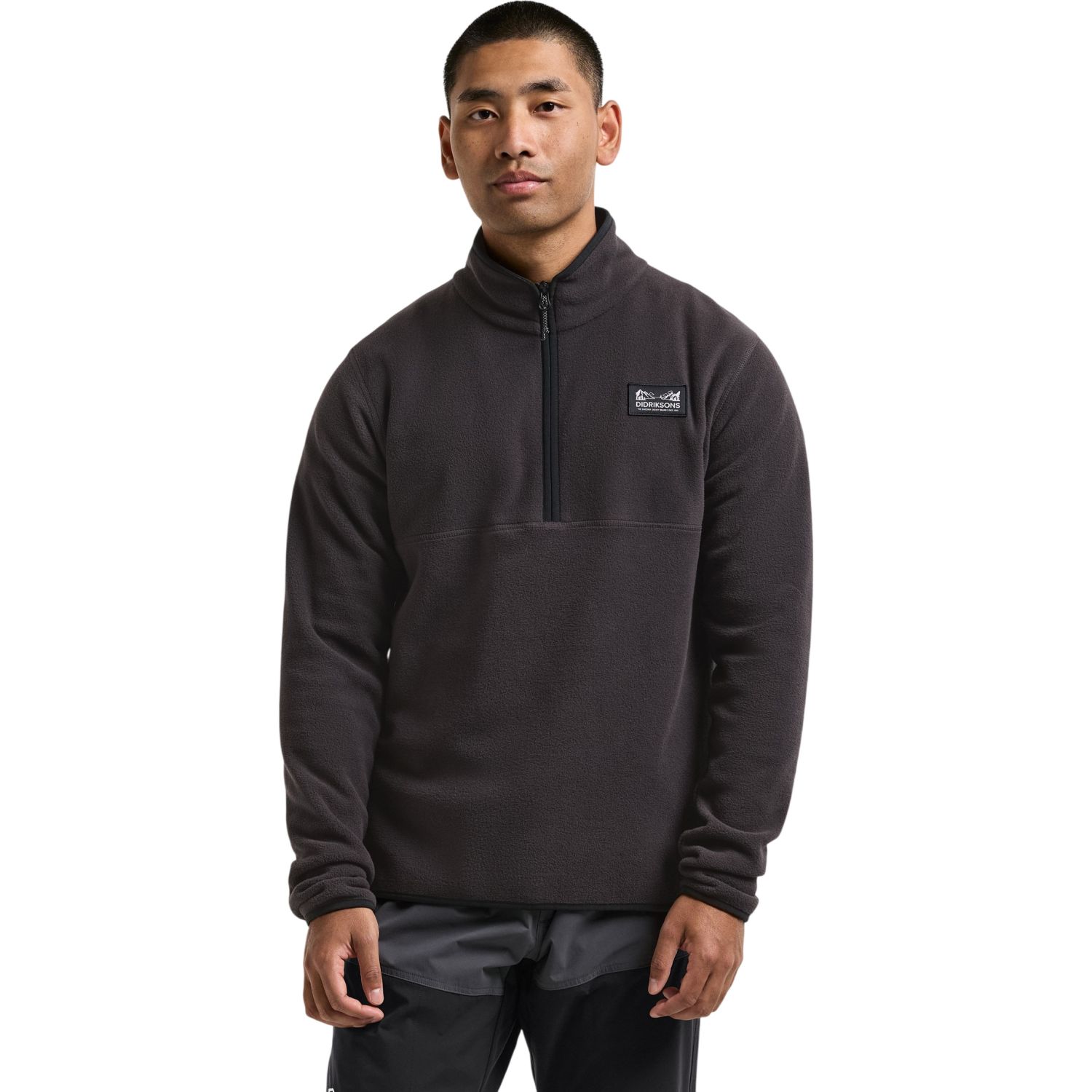 Pulover fleece Didriksons Vito, bărbați, gri închis