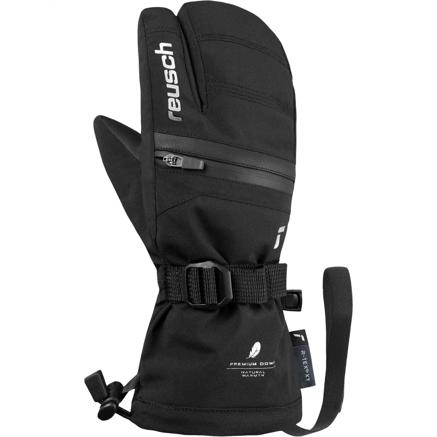 Reusch Lan R-Tex® XT, 3-prstové lyžiarske rukavice, junior, čierne