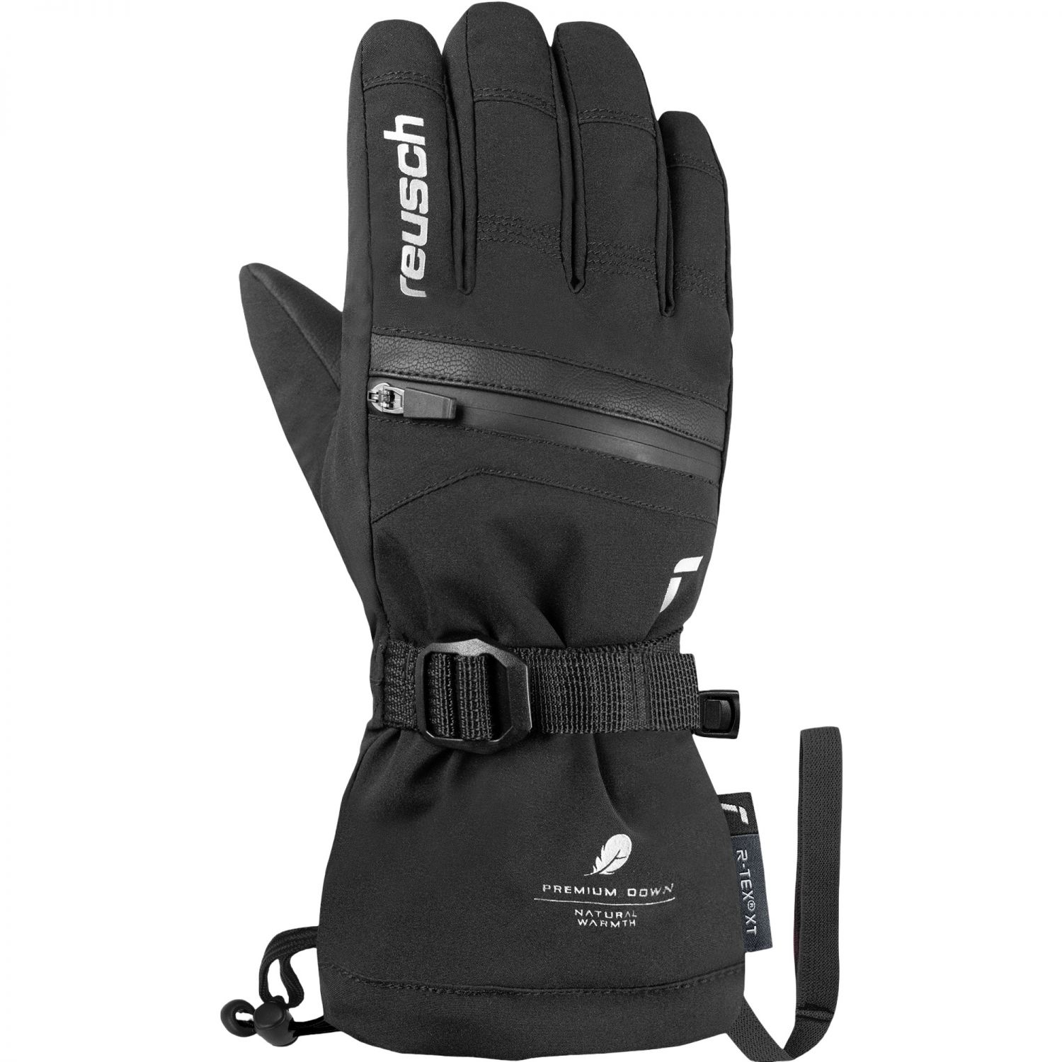 Reusch Lan R-Tex® XT, lyžiarske rukavice, junior, čierna