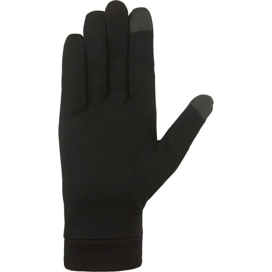 Cairn Merinos Touch, rękawiczki wewnętrzne, czarne