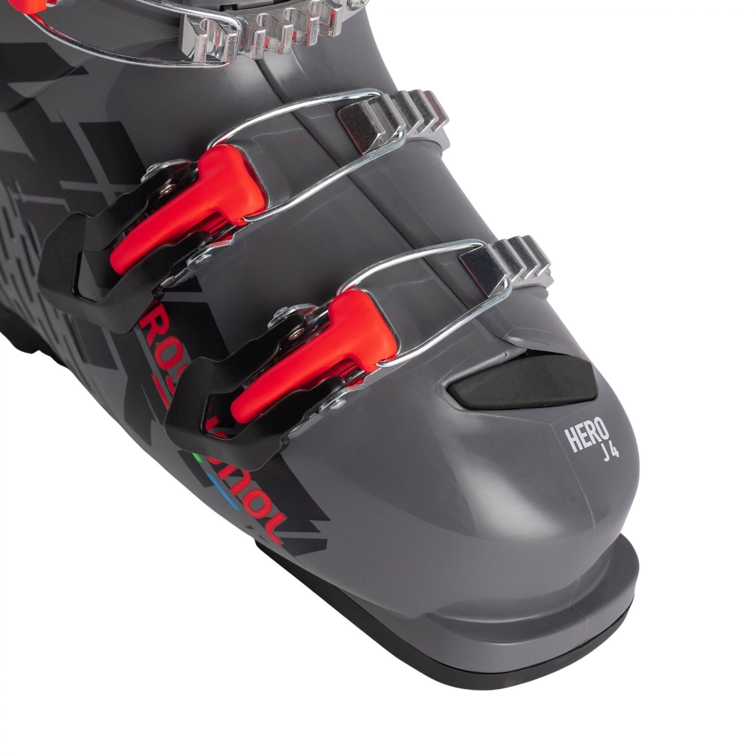 Rossignol Hero J4, skischoenen, junior, grijs/rood