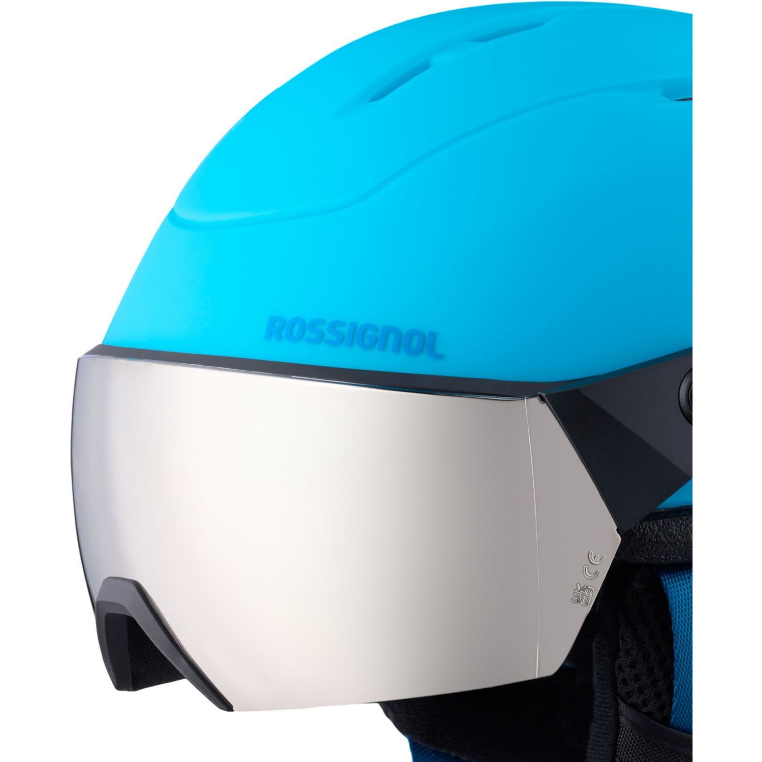 Rossignol Whoopee Visor, skihjelm med visir, blå