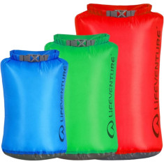 Saco seco Ultraleve Lifeventure Multipack, azul, verde e vermelho