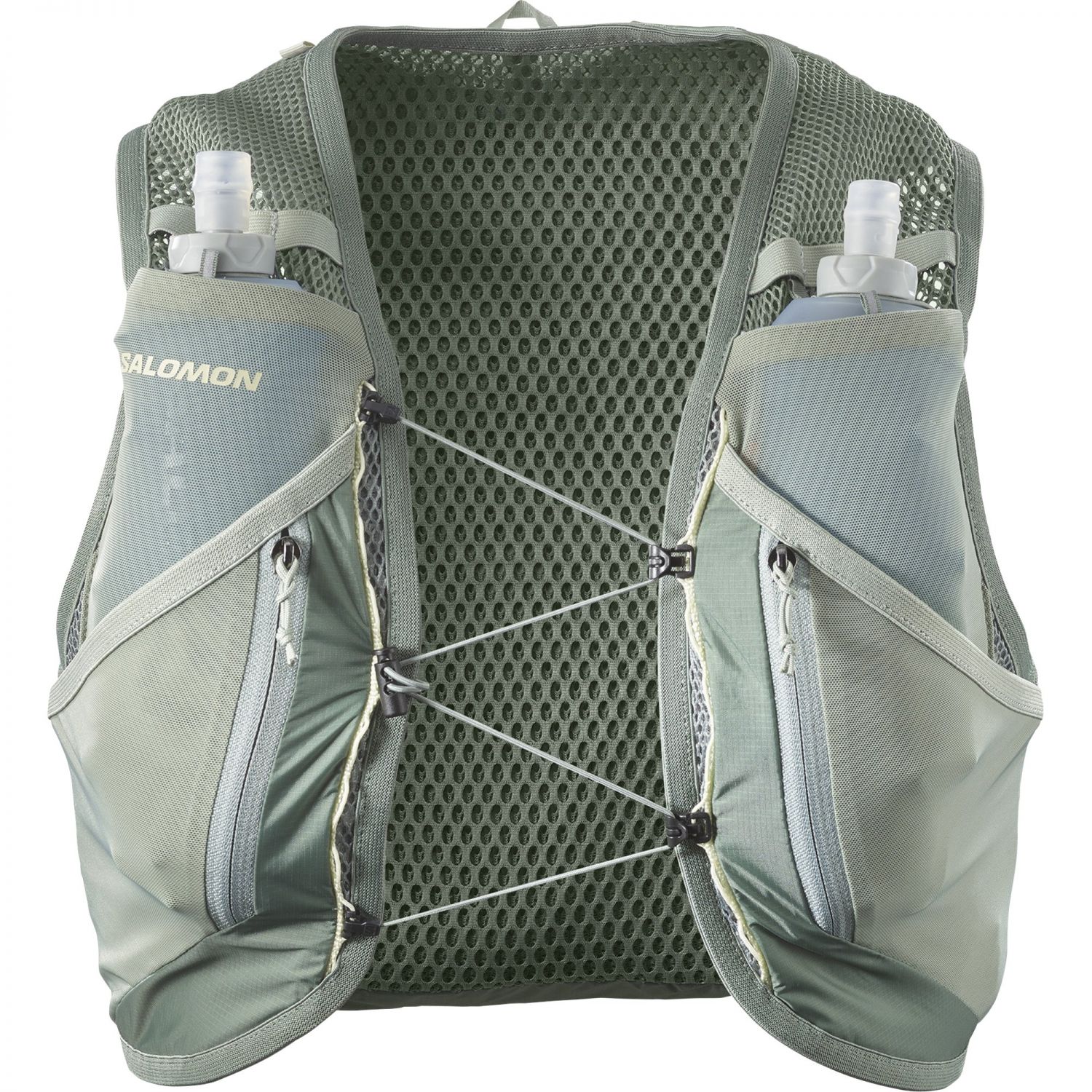 Salomon Active Skin 12 Set, running backpack, laurel wreath/lily pad