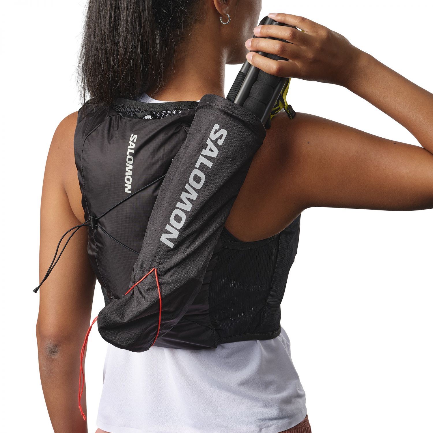Salomon ACTIVE SKIN 4, bežecká vesta, dámska, čierna/strieborná