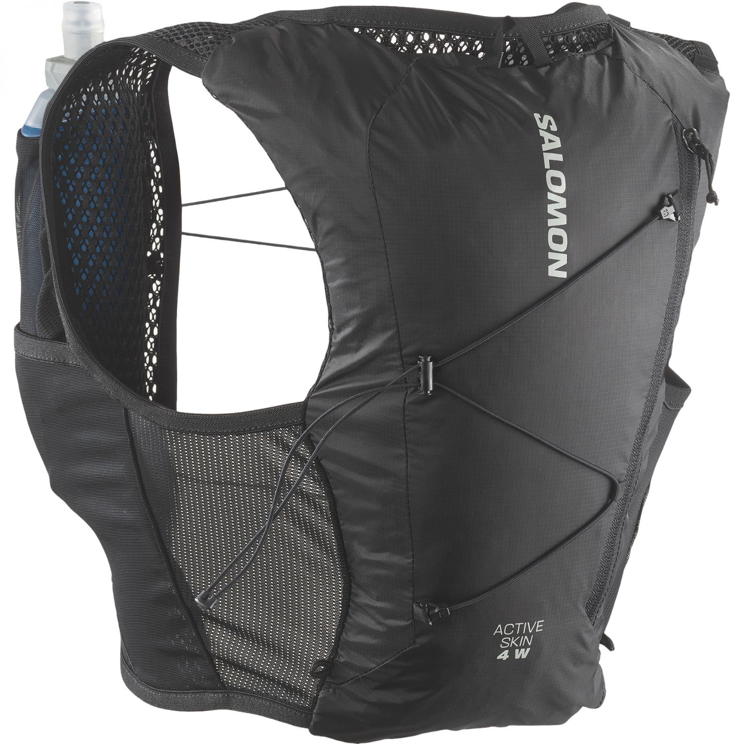 Salomon ACTIVE SKIN 4, colete de corrida, mulher, preto/prata