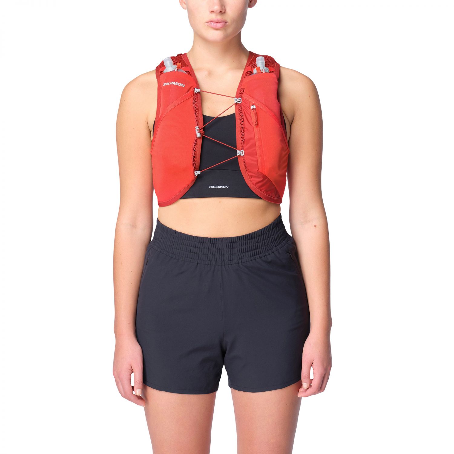 Salomon Active Skin 4, gilet da corsa, rosso