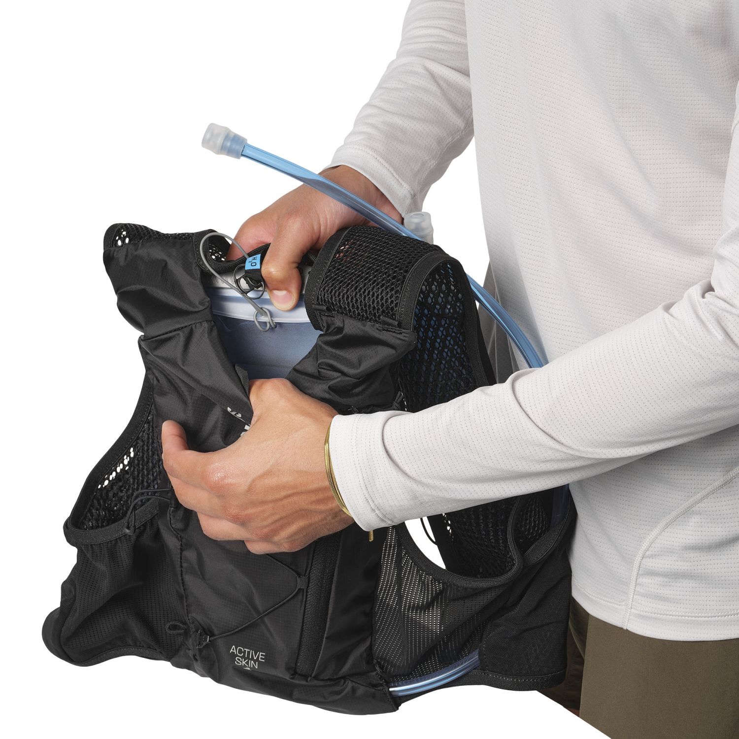 Salomon Active Skin 4, kamizelka biegowa, czerwona