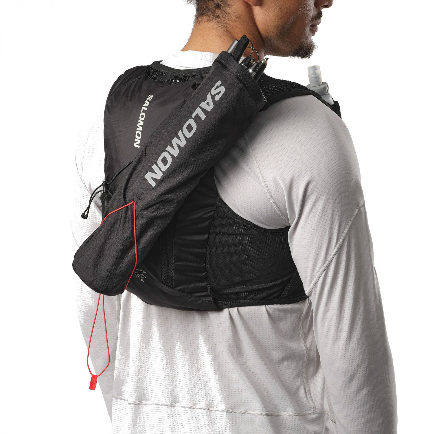 Salomon Active Skin 4 Set, bežecký batoh, čierna