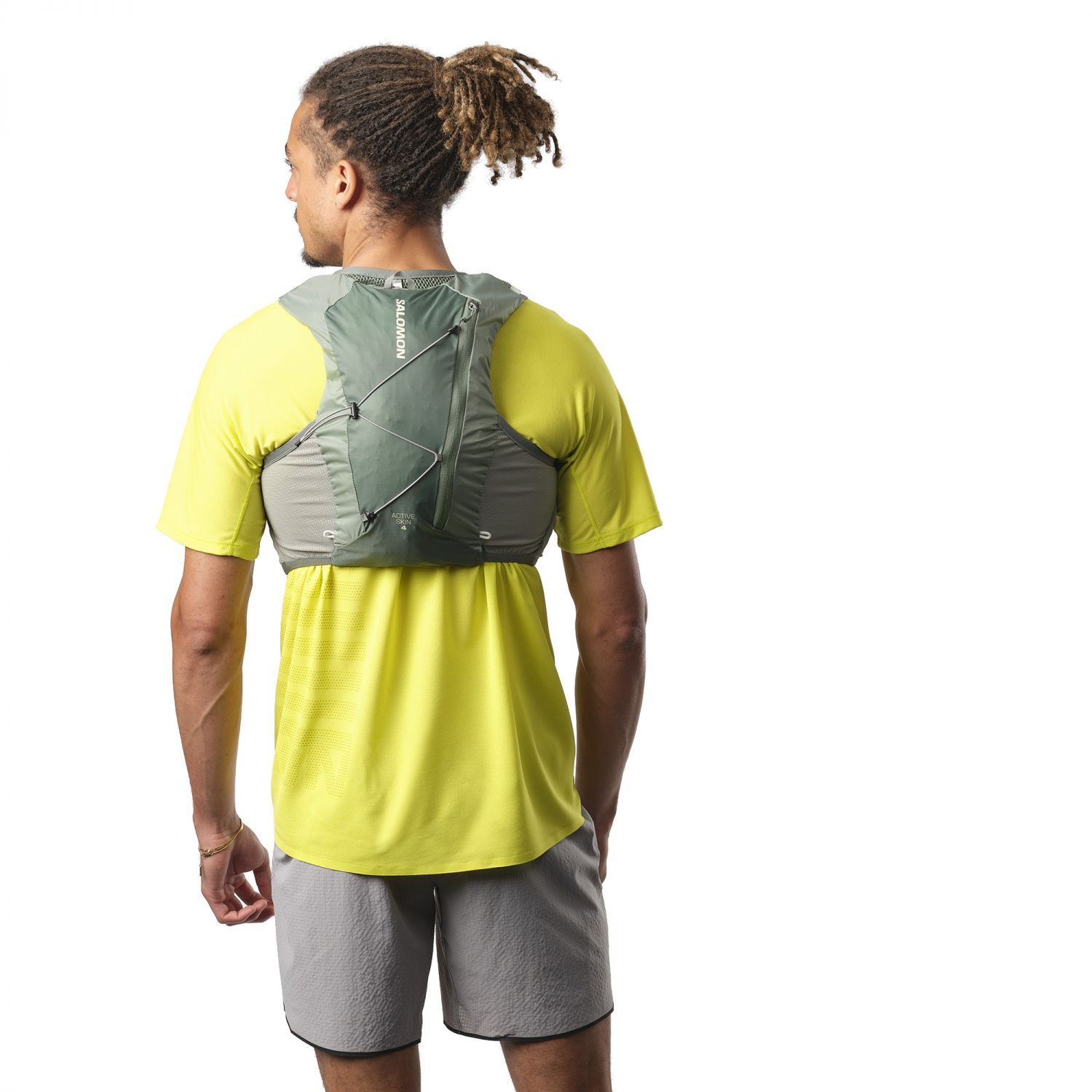 Salomon Active Skin 4 Set, bežecký batoh, sivý