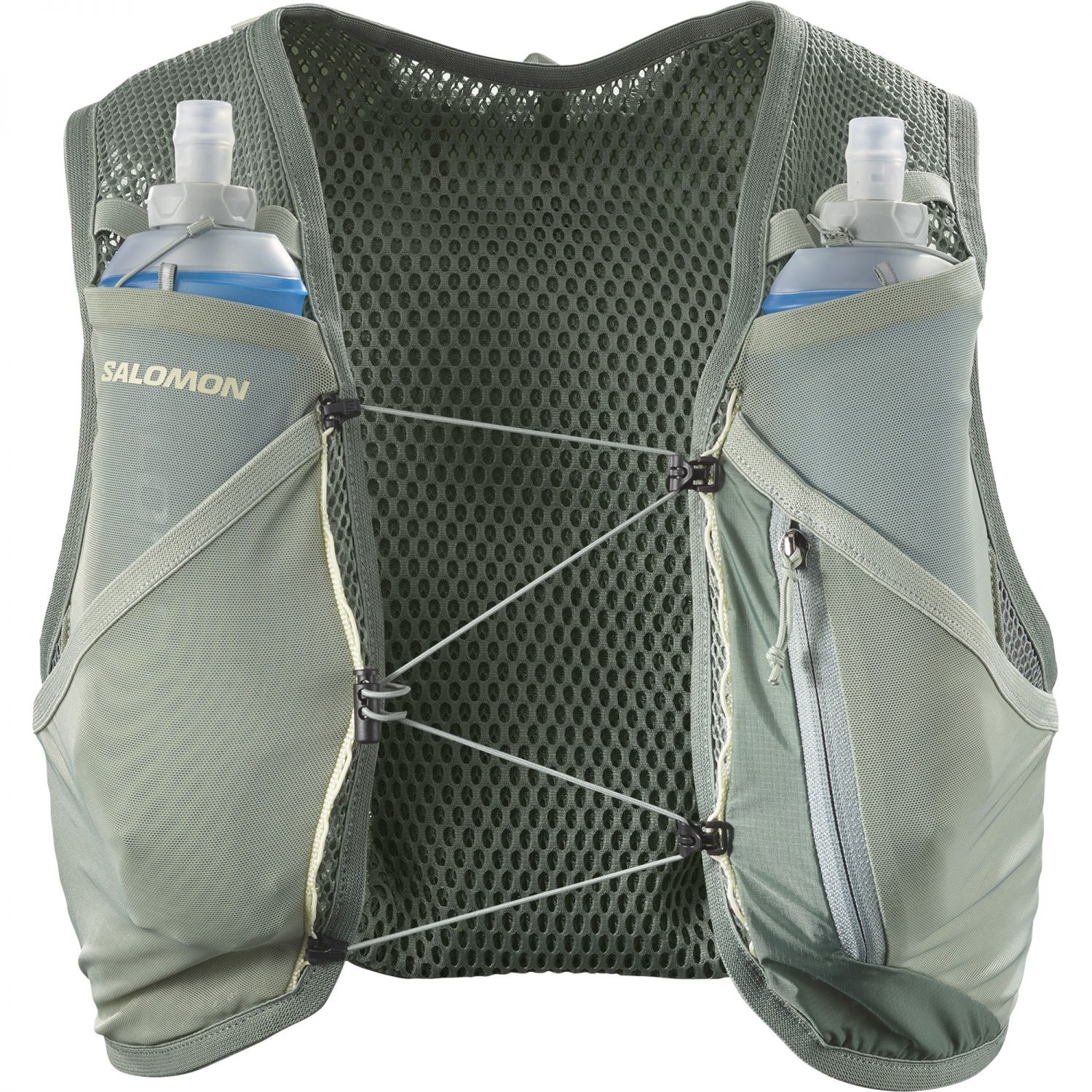 Salomon Active Skin 4 Set, mochila de corrida, cinza