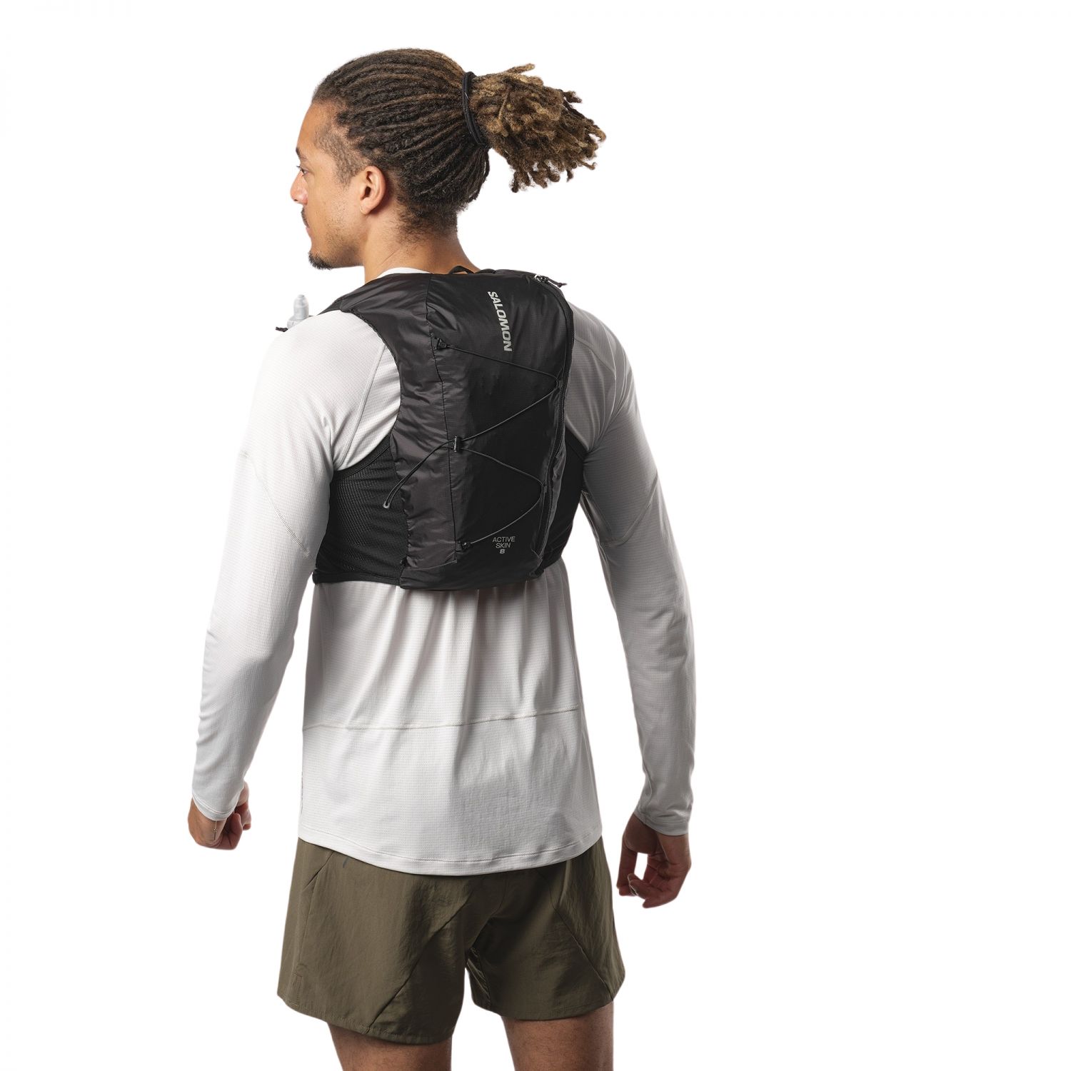 Salomon Active Skin 8 Set, bežecký batoh, čierna