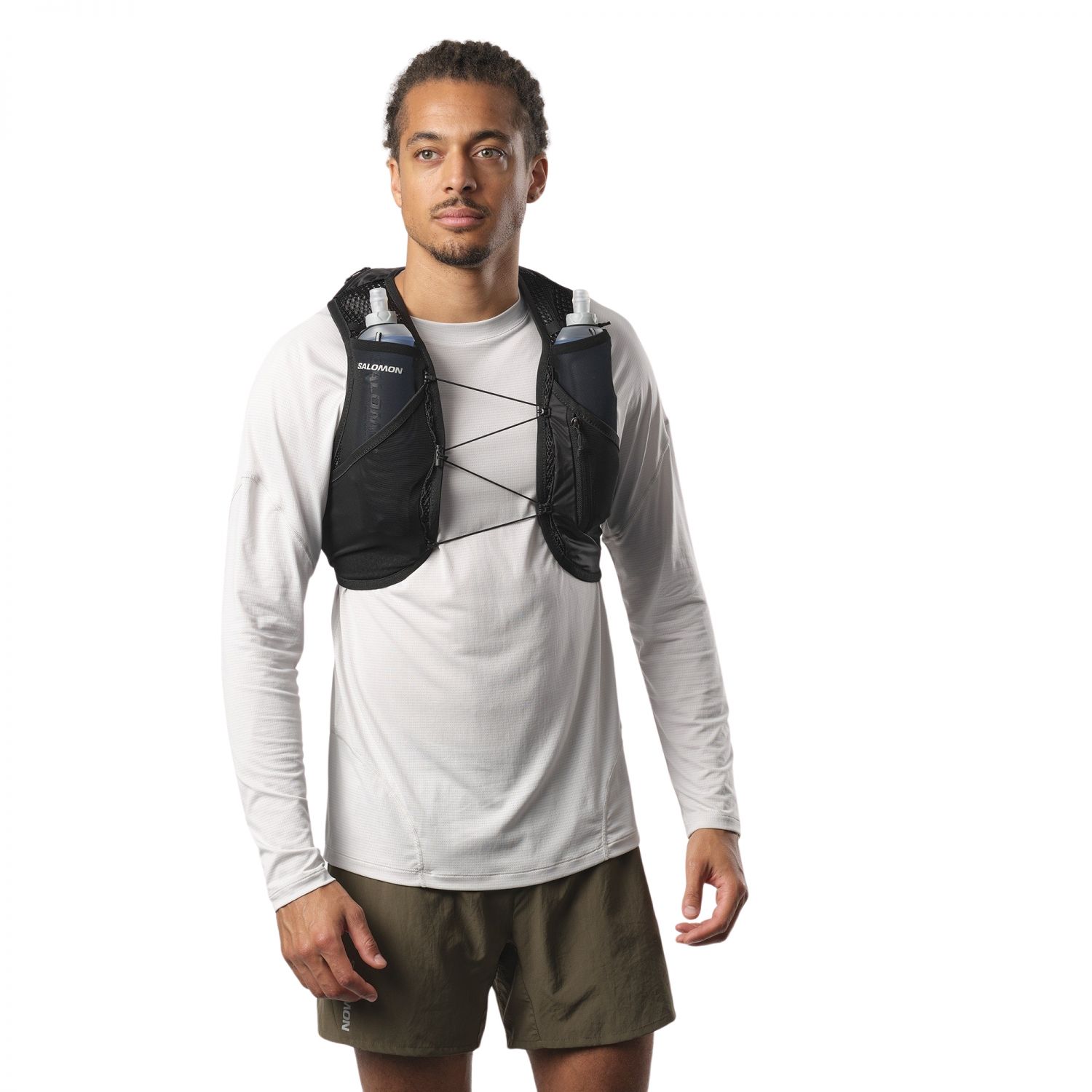 Salomon Active Skin 8 Set, bežecký batoh, čierna