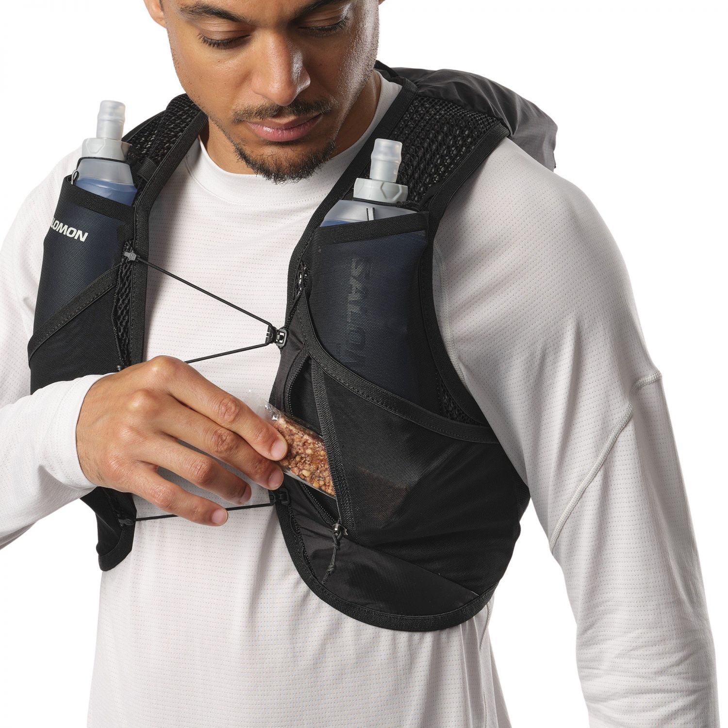 Salomon Active Skin 8 Set, bežecký batoh, čierna