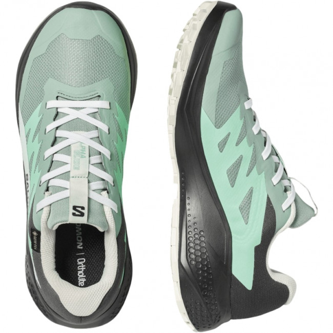 Salomon Alphaglide GTX, løbesko, dame, grøn/grå