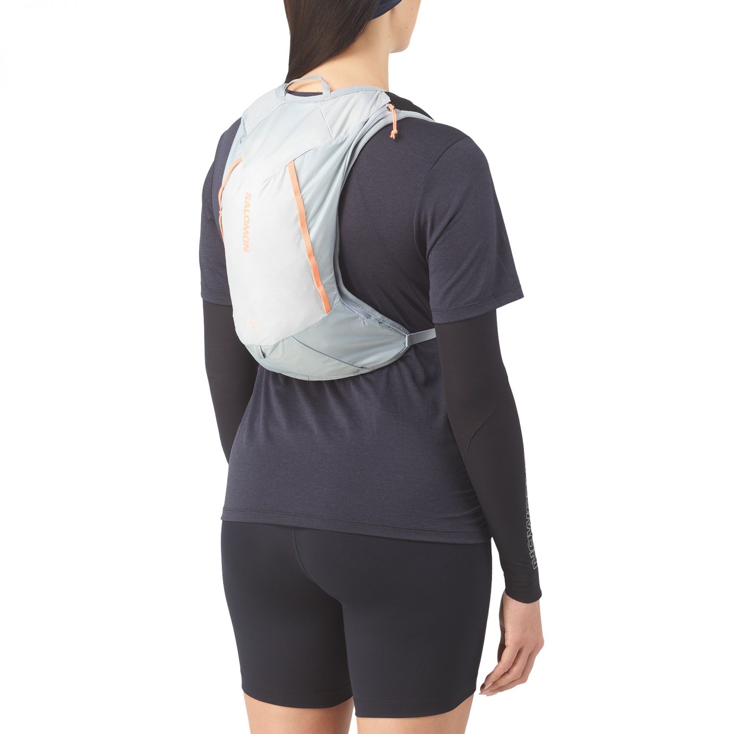 Salomon Cross 4, mochila, gris/naranja