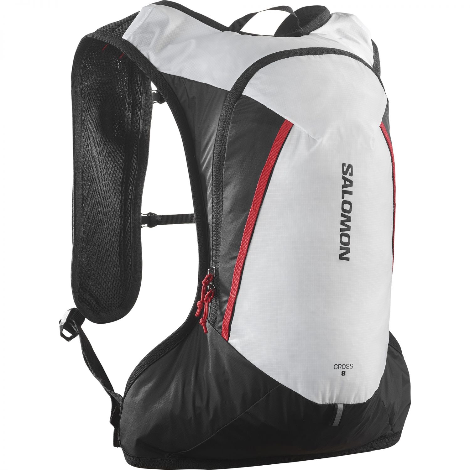 Salomon Cross 8, sac à dos, blanc/noir