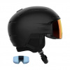 Salomon Driver Prime Sigma Plus, casco da sci con visiera, nero