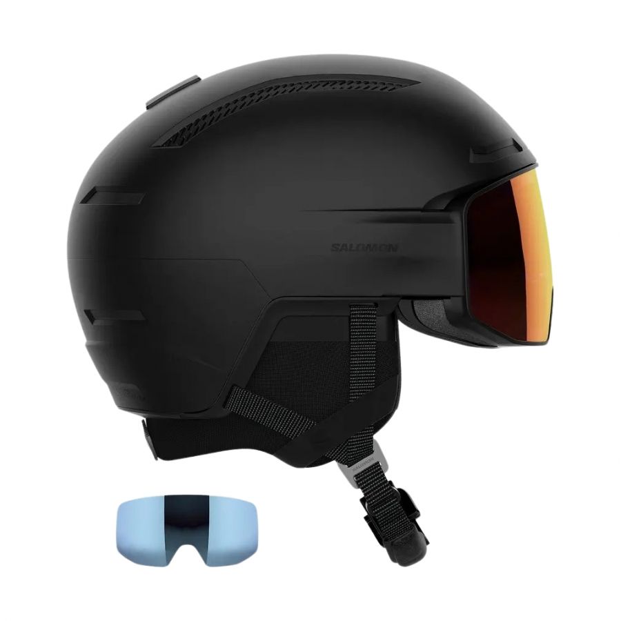 Casque de ski Salomon Driver Prime Sigma Plus avec visière, noir