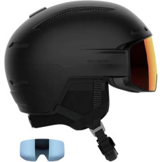 Salomon Driver Prime Sigma Plus, lyžařská helma s kšiltem, černá