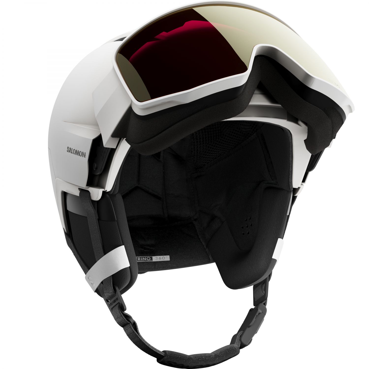 Kask narciarski Salomon Driver Prime Sigma Plus MIPS z daszkiem, biały