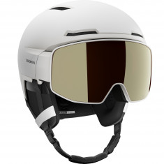 Kask narciarski Salomon Driver Prime Sigma Plus MIPS z daszkiem, biały