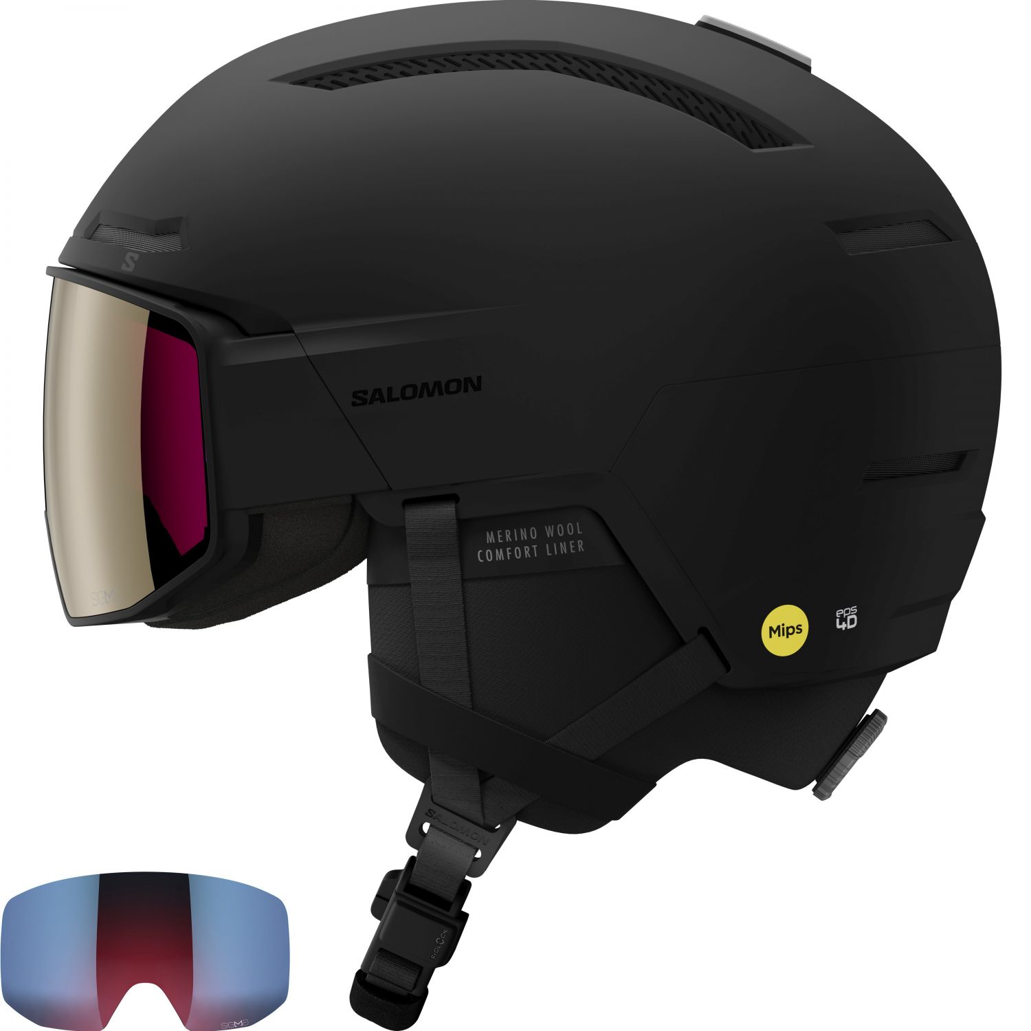 Salomon Driver Prime Sigma Plus MIPS lyžiarska prilba s kuklou, čierna