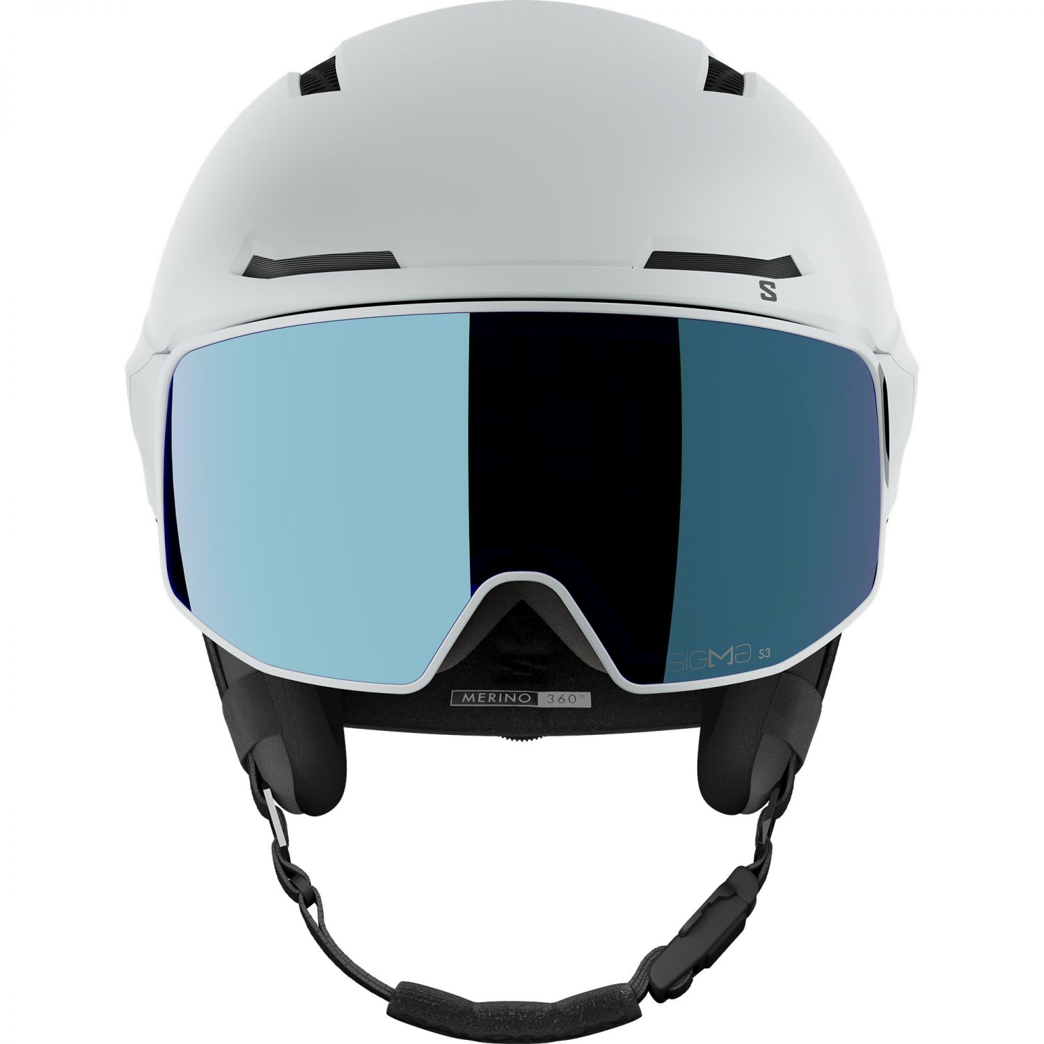 Salomon Driver Prime Sigma Plus, skihjelm med visir, lyseblå