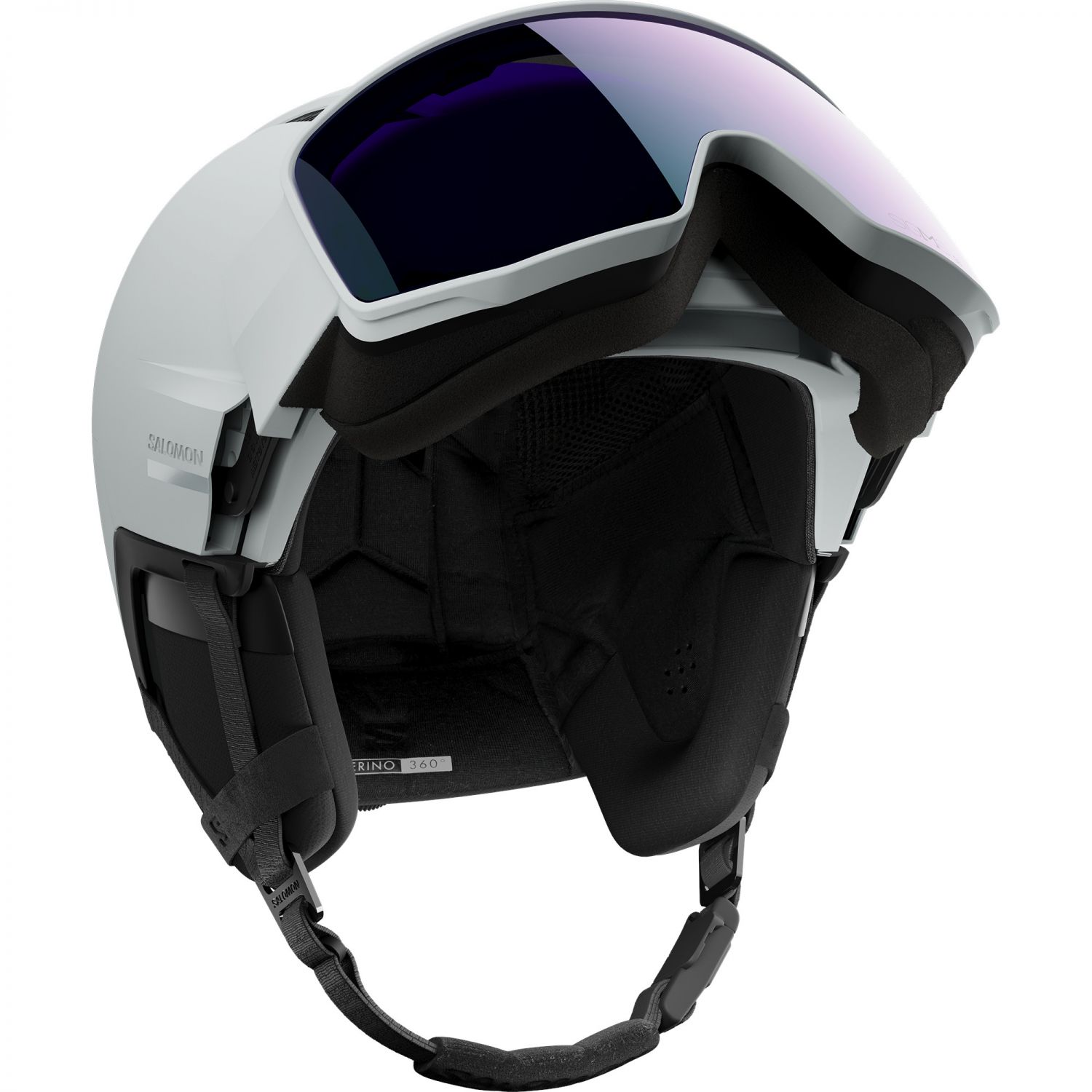Salomon Driver Prime Sigma Plus, skihjelm med visir, lyseblå