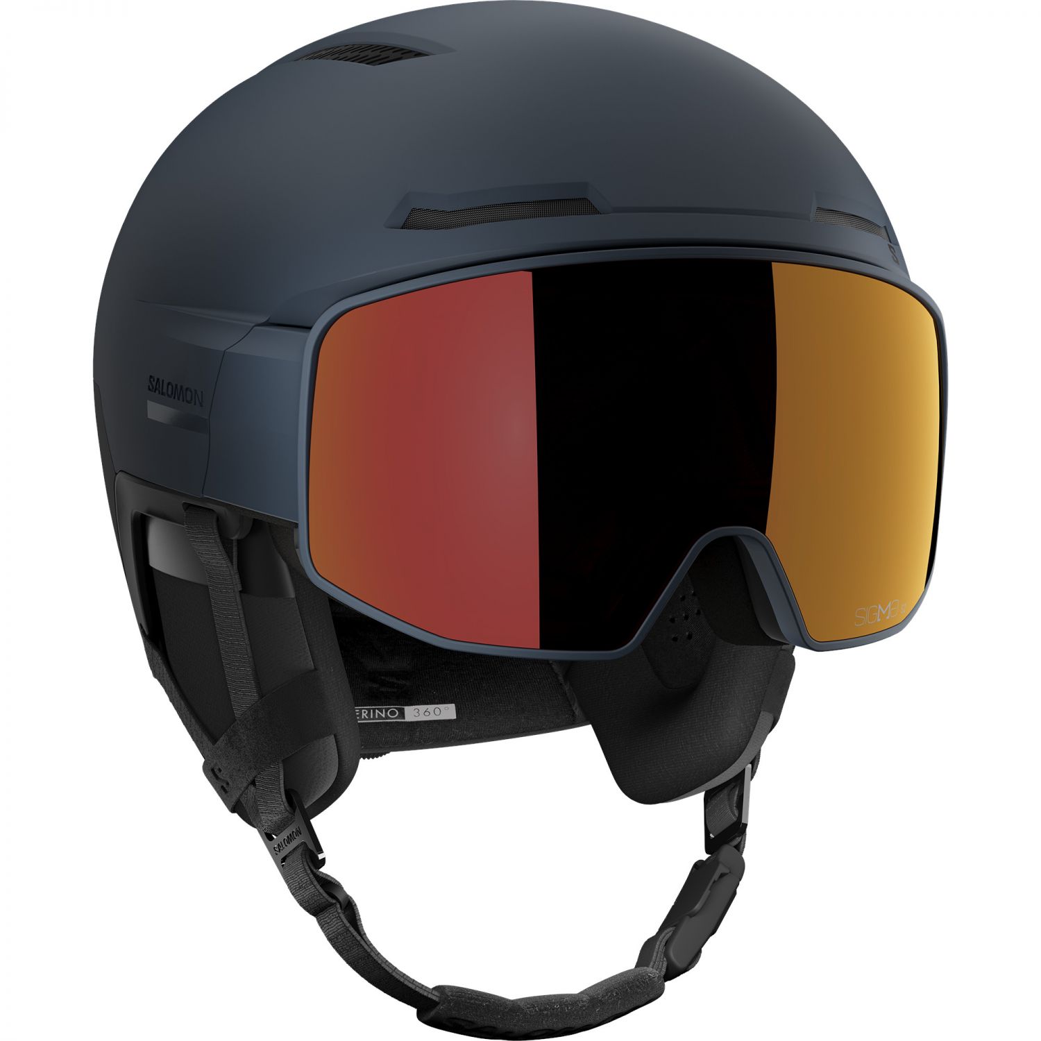 Salomon Driver Prime Sigma Plus, skihjelm med visir,  mørkeblå