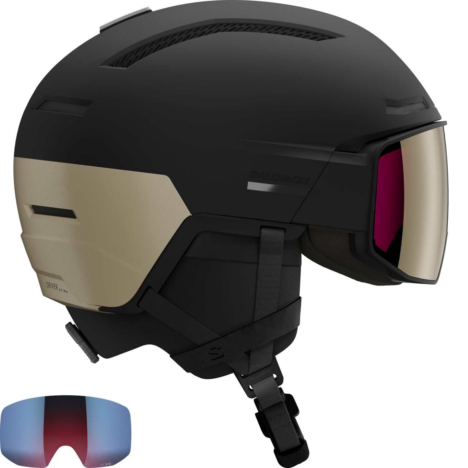 Salomon Driver Prime Sigma Plus, visor helmet, black/light bronze met./black