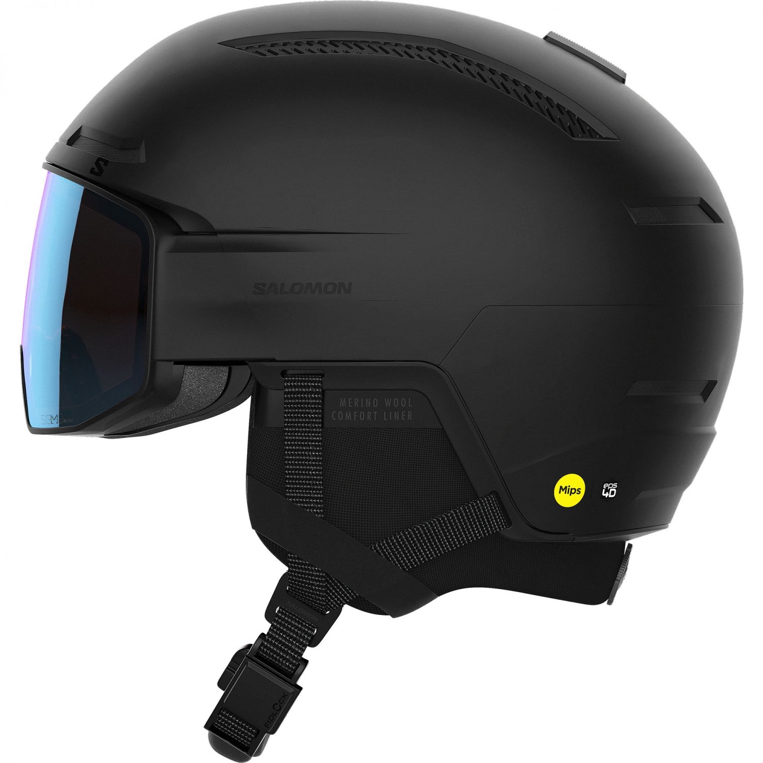 Salomon Driver Prime Sigphoto MIPS, lyžařská helma s kšiltem, černá